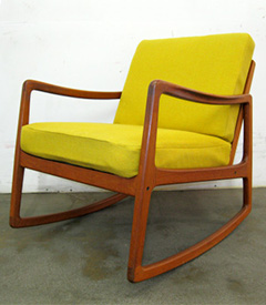 Danish low-back Rocker by Ole Wanscher