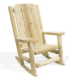 Kentucky Cedar Log Rocking Chair by Rocky Top