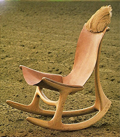 Leather Rocking Chair by Lawrence B Hunter